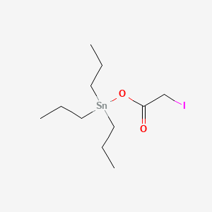 molecular formula C11H23IO2Sn B14441869 Stannane, (iodoacetoxy)tripropyl- CAS No. 73927-92-1