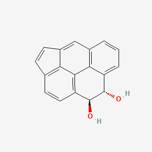 molecular formula C18H12O2 B14441878 Cyclopenta(cd)pyrene-9,10-diol, 9,10-dihydro-, trans- CAS No. 78525-17-4