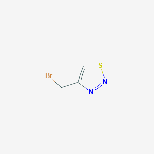 molecular formula C3H3BrN2S B1444188 4-(Bromomethyl)-1,2,3-thiadiazole CAS No. 136918-76-8