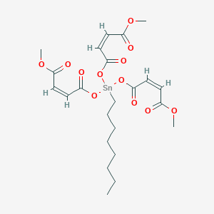 molecular formula C23H32O12Sn B14441881 Methyl (Z,Z,Z)-8-((4-methoxy-1,4-dioxobut-2-enyl)oxy)-8-octyl-3,6,10-trioxo-2,7,9-trioxa-8-stannatrideca-4,11-dien-13-oate CAS No. 78182-42-0