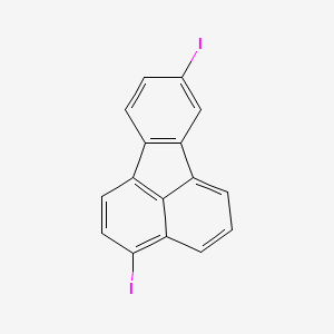 molecular formula C16H8I2 B14441943 3,8-Diiodofluoranthene CAS No. 73888-51-4