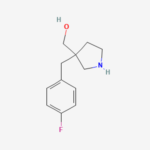 {3-[(4-Fluorophenyl)methyl]pyrrolidin-3-yl}methanol