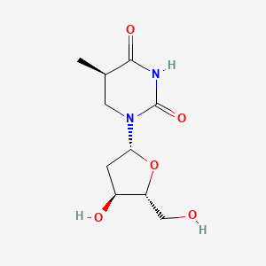 molecular formula C10H16N2O5 B14442075 Thymidine, 5,6-dihydro-, (5R)- CAS No. 78216-59-8