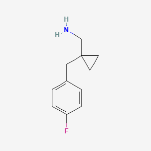 {1-[(4-Fluorophenyl)methyl]cyclopropyl}methanamine