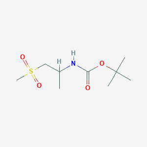 molecular formula C9H19NO4S B1444218 tert-butyl N-(1-methanesulfonylpropan-2-yl)carbamate CAS No. 1468756-11-7