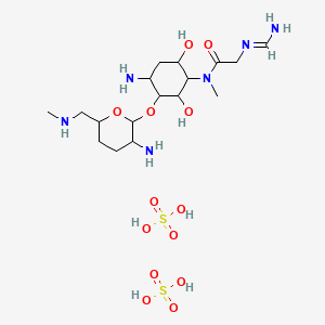 molecular formula C17H38N6O13S2 B14442201 Istamycin A3 disulfate trihydrate CAS No. 77312-58-4