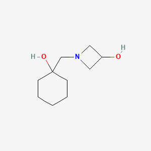 molecular formula C10H19NO2 B1444230 1-[(1-Hydroxycyclohexyl)methyl]azetidin-3-ol CAS No. 1495122-68-3