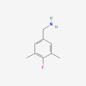 molecular formula C9H12FN B1444231 (4-Fluoro-3,5-dimethylphenyl)methanamine CAS No. 1384429-44-0