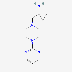 molecular formula C12H19N5 B1444233 1-{[4-(嘧啶-2-基)哌嗪-1-基]甲基}环丙-1-胺 CAS No. 1497300-19-2