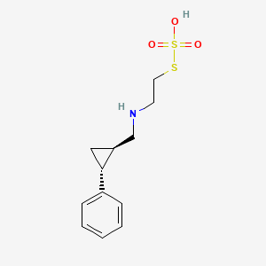 molecular formula C12H17NO3S2 B14442339 S-2-((trans-(2-Phenylcyclopropyl)methyl)amino)ethyl thiosulfate CAS No. 78128-72-0