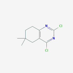 molecular formula C10H12Cl2N2 B1444234 2,4-Dichloro-6,6-dimethyl-5,6,7,8-tetrahydroquinazoline CAS No. 1480939-99-8