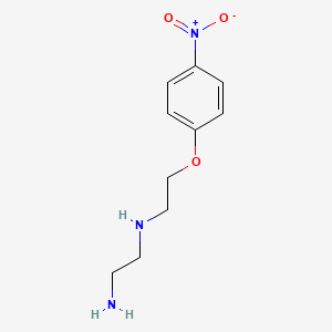 molecular formula C10H15N3O3 B14442350 N~1~-[2-(4-Nitrophenoxy)ethyl]ethane-1,2-diamine CAS No. 73010-40-9