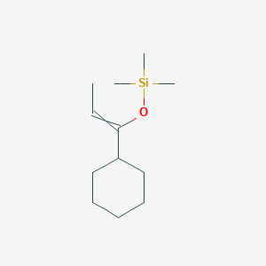 molecular formula C12H24OSi B14442358 [(1-Cyclohexylprop-1-en-1-yl)oxy](trimethyl)silane CAS No. 76436-98-1
