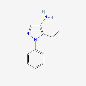molecular formula C11H13N3 B1444237 5-ethyl-1-phenyl-1H-pyrazol-4-amine CAS No. 1521280-31-8