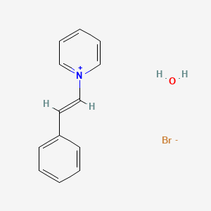 molecular formula C13H14BrNO B14442373 1-Styrylpyridinium bromide hydrate CAS No. 73840-47-8