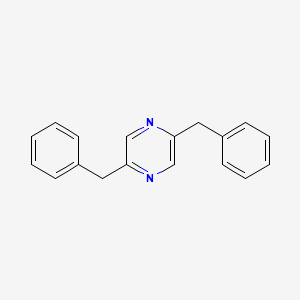 molecular formula C18H16N2 B14442423 2,5-Dibenzylpyrazine CAS No. 74134-77-3