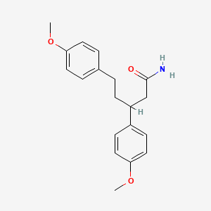 molecular formula C19H23NO3 B14442434 Benzenepentanamide, 4-methoxy-beta-(4-methoxyphenyl)- CAS No. 75436-84-9