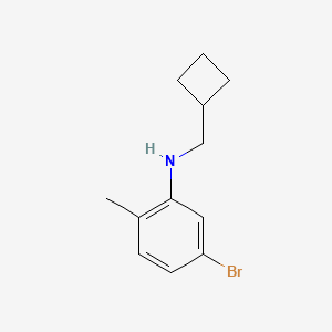 molecular formula C12H16BrN B1444245 5-bromo-N-(cyclobutylmethyl)-2-methylaniline CAS No. 1482633-72-6
