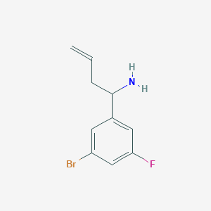 molecular formula C10H11BrFN B1444248 1-(3-溴-5-氟苯基)丁-3-烯-1-胺 CAS No. 1270470-42-2