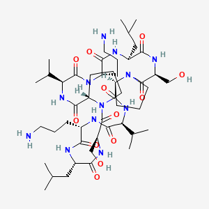 molecular formula C48H84N12O12 B14442503 (2,2'-L-Serine)-gramicidin S CAS No. 75993-96-3