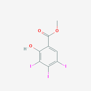 molecular formula C8H5I3O3 B14442504 Methyl 2-hydroxy-3,4,5-triiodobenzoate CAS No. 79543-50-3