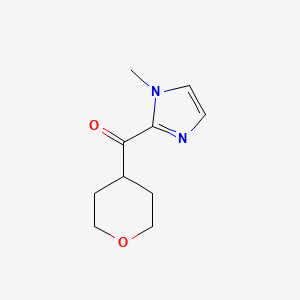molecular formula C10H14N2O2 B1444251 1-methyl-2-(oxane-4-carbonyl)-1H-imidazole CAS No. 1492724-25-0