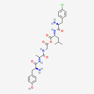 molecular formula C29H38ClN5O7 B14442542 Enkephalin-leu, (ala(2)-Cl-phe(4))- CAS No. 77062-77-2