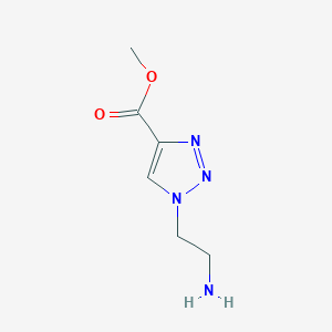 molecular formula C6H10N4O2 B1444255 methyl 1-(2-aminoethyl)-1H-1,2,3-triazole-4-carboxylate CAS No. 1482952-35-1