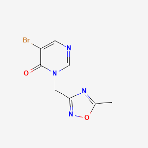 5-Bromo-3-[(5-methyl-1,2,4-oxadiazol-3-yl)methyl]-3,4-dihydropyrimidin-4-one