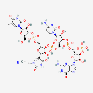 molecular formula C41H53N13O31P4 B14442567 Ribosylthymine phosphate-pseudouridine phosphate-cytidine phosphate-guanosine phosphate CAS No. 76939-72-5