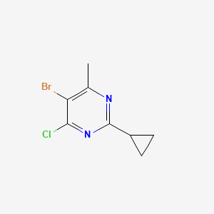 molecular formula C8H8BrClN2 B1444257 5-Bromo-4-chloro-2-cyclopropyl-6-methylpyrimidine CAS No. 1523812-11-4