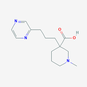 1-Methyl-3-(3-(pyrazin-2-yl)propyl)piperidine-3-carboxylic acid