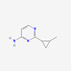 molecular formula C8H11N3 B1444264 2-(2-Methylcyclopropyl)pyrimidin-4-amine CAS No. 1483220-52-5