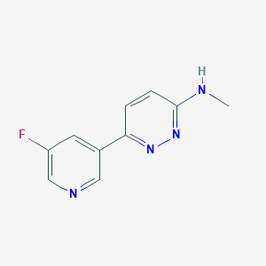 molecular formula C10H9FN4 B1444265 6-(5-fluoropyridin-3-yl)-N-methylpyridazin-3-amine CAS No. 1489634-55-0