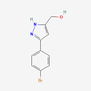 molecular formula C10H9BrN2O B1444267 (3-(4-Bromophenyl)-1H-pyrazol-5-yl)methanol CAS No. 1137165-23-1