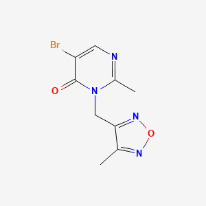 5-Bromo-2-methyl-3-[(4-methyl-1,2,5-oxadiazol-3-yl)methyl]-3,4-dihydropyrimidin-4-one