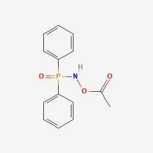 molecular formula C14H14NO3P B14442694 N-(Acetyloxy)-P,P-diphenylphosphinic amide CAS No. 73452-28-5