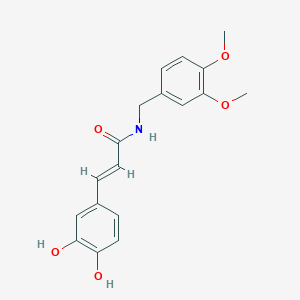 molecular formula C18H19NO5 B144427 (E)-3-(3,4-dihydroxyphenyl)-N-[(3,4-dimethoxyphenyl)methyl]prop-2-enamide CAS No. 136944-23-5