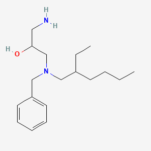 molecular formula C18H32N2O B14442708 1-Amino-3-[benzyl(2-ethylhexyl)amino]propan-2-OL CAS No. 76468-06-9