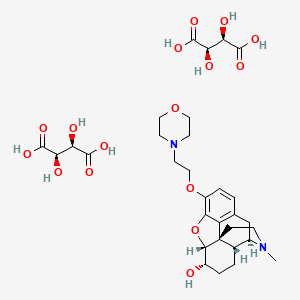 molecular formula C31H44N2O16 B14442713 4,5-alpha-Epoxy-17-methyl-3-(2-morpholinoethoxy)morphinan-6-alpha-ol bis(hydrogentartrate) CAS No. 74063-39-1