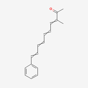 molecular formula C17H18O B14442716 3-Methyl-10-phenyldeca-3,5,7,9-tetraen-2-one CAS No. 73414-54-7