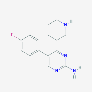 5-(4-Fluorophenyl)-4-(piperidin-3-yl)pyrimidin-2-amine
