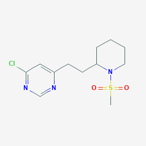 4-Chloro-6-(2-(1-(methylsulfonyl)piperidin-2-yl)ethyl)pyrimidine