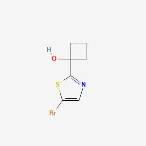molecular formula C7H8BrNOS B1444285 1-(5-Bromothiazol-2-yl)cyclobutanol CAS No. 1312534-98-7