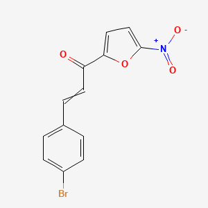 molecular formula C13H8BrNO4 B14442859 3-(4-Bromophenyl)-1-(5-nitrofuran-2-yl)prop-2-en-1-one CAS No. 77604-98-9
