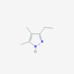 molecular formula C7H12N2 B14442891 3-ethyl-4,5-dimethyl-1H-pyrazole CAS No. 75326-10-2