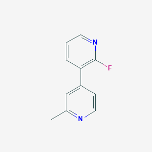 molecular formula C11H9FN2 B1444291 2-Fluoro-3-(2-methylpyridin-4-yl)pyridine CAS No. 1227176-80-8