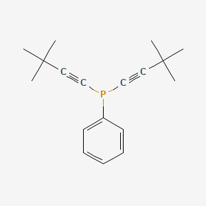 molecular formula C18H23P B14442931 Bis(3,3-dimethylbut-1-yn-1-yl)(phenyl)phosphane CAS No. 76287-37-1