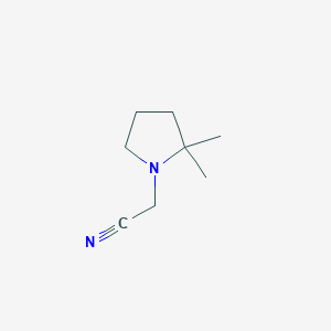 molecular formula C8H14N2 B1444294 2-(2,2-Dimethylpyrrolidin-1-yl)acetonitrile CAS No. 35018-16-7