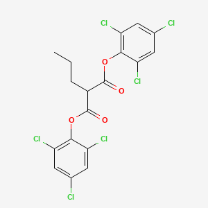 molecular formula C18H12Cl6O4 B14442950 Bis(2,4,6-trichlorophenyl) propylpropanedioate CAS No. 77427-41-9
